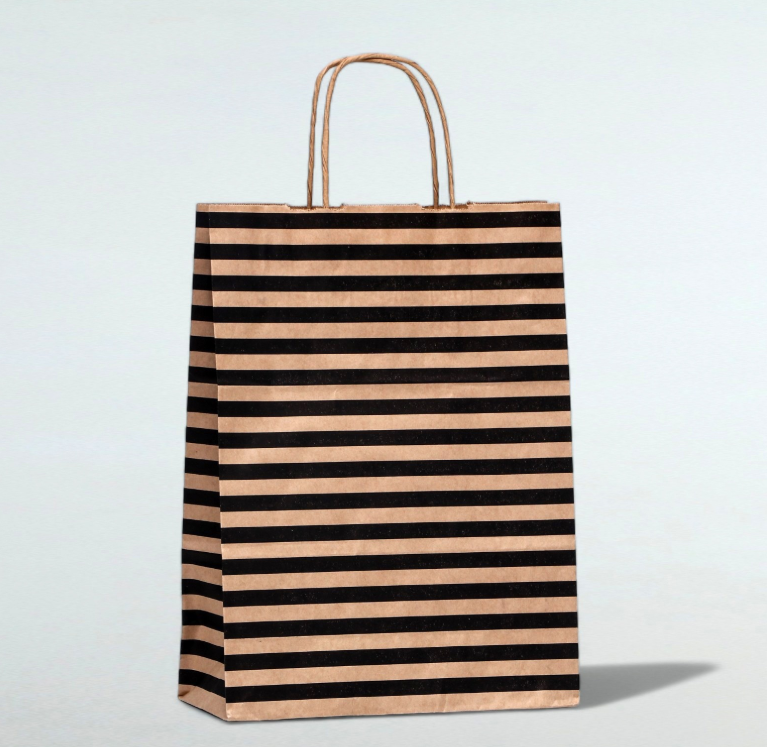 Пакет крафт, «Полосы», 24*10,5*32см 9670340