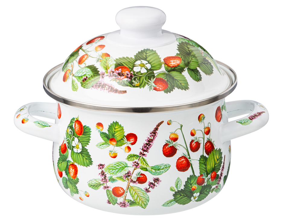 Кастрюля AGNESS эм. с эм.кр. "Фруктовая корзина" 1,5л 934-560