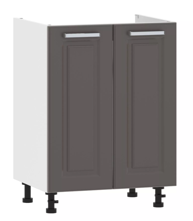 Тумба под мойку 100.04 600 "Вокс" Софт графит, Белый 100.04 600 