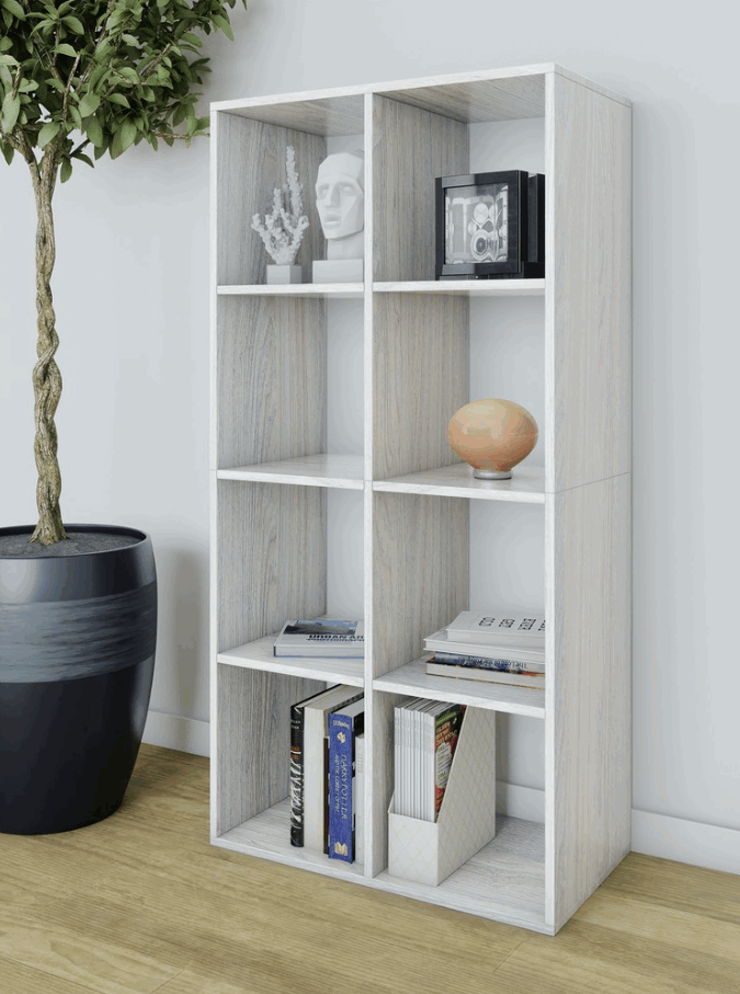 Стеллаж "Ник-3"8 ячеек 709*301*1400 Ясень Анкор Светлый