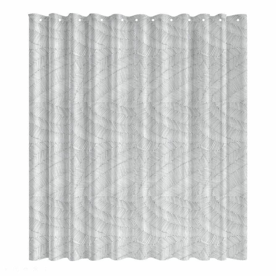 Штора для ванной с принтом "lines" нов, 180*180см 77021