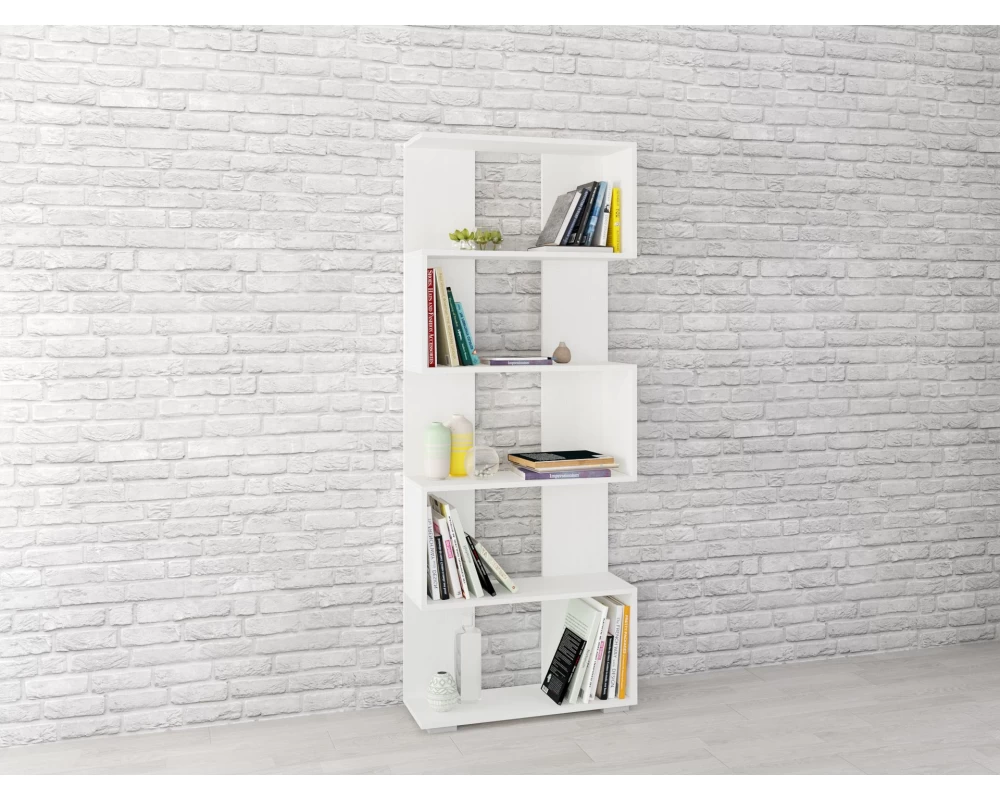 Стеллаж Ромео-1 Белый древесные поры