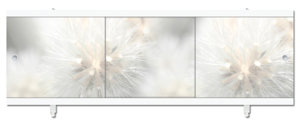 Экран цельный под ванну 1,70 Монолит Серо-беж. пластик. рама (Метакам)