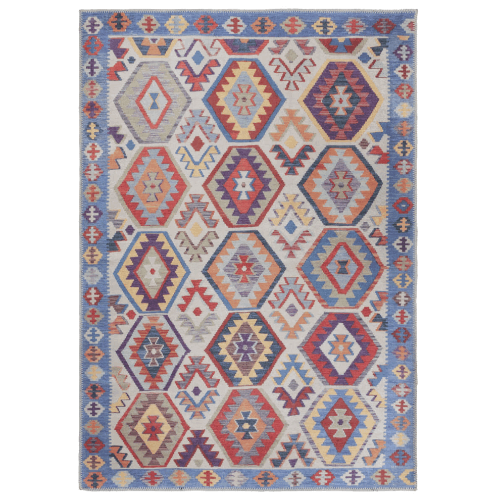 Ковер ILONNA 1.2*1.7 дизайн AB065A BLUE/RED