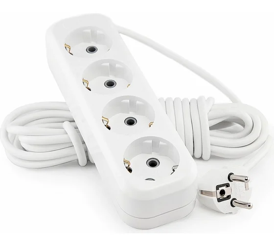 Удлинитель сетевой LUX У4-Е 250В 16А 4-м 5м с з/к