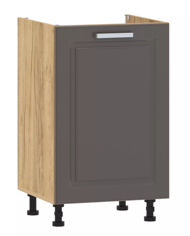 Тумба под мойку "Вокс" 100.03 500 (Софт Графит, Дуб Крафт Золотой) без столешницы