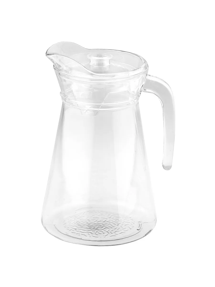 Кувшин ст 1,6л Дели Гласс Deli Glass "Фафорит" д10*21,5см прозр/пласт/крышк (ДМ) EH1009-2