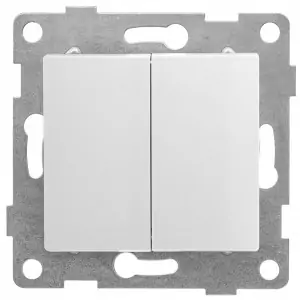 Механизм выключателя Mono 2кл. с/п L/D бел.