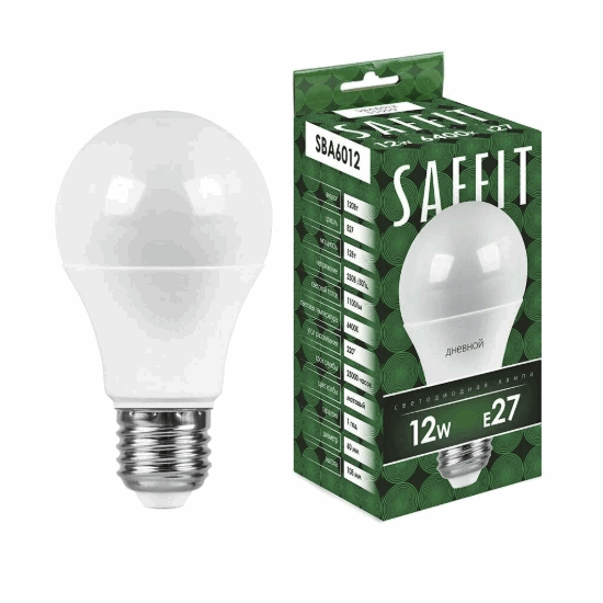 Лампа SBA6012 12W 6400K 230V E27 A60