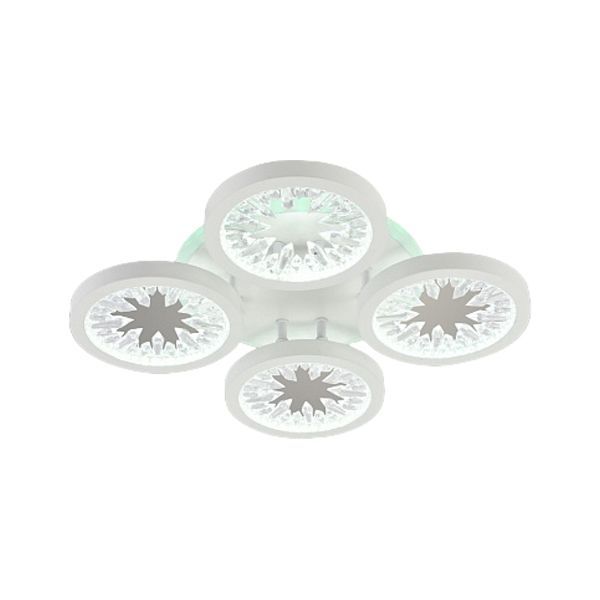 Люстра 06060/4DK PR WH 80W+6,5W LED RGB 3000-6500K d430 ПДУ(ИК) диммер