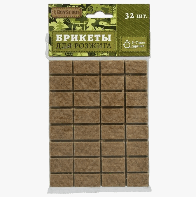 Брикеты для розжига BOYSCOUT 1 пл. х 32 шт 