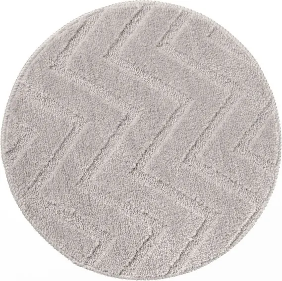 Коврик интерьерный круглый, D50см, "Зигзаг", микрофибра 77315