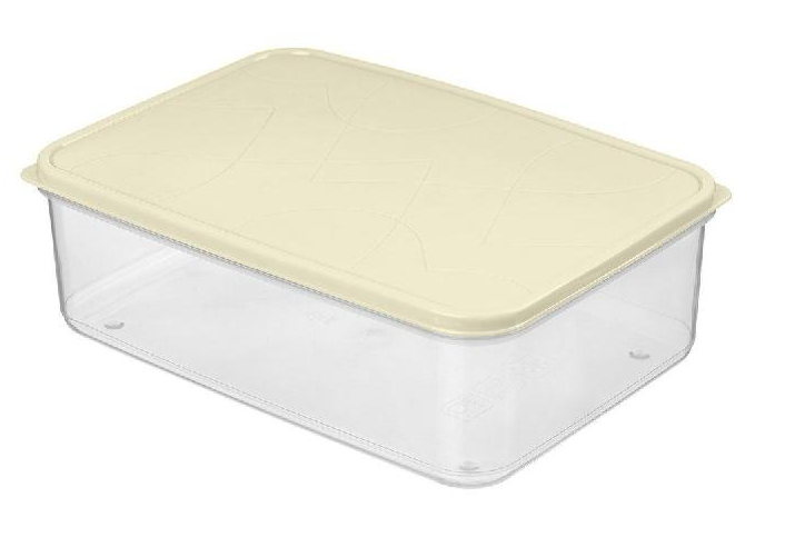 Емкость для сыпучих продуктов "Modena" прямоугольная 0,5л (светло-бежевый)