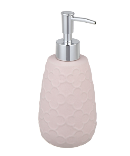 Дозатор д/жидкого мыла керамика 300 мл, 8*818,5 см Оливия персиковый VETTA  478-186