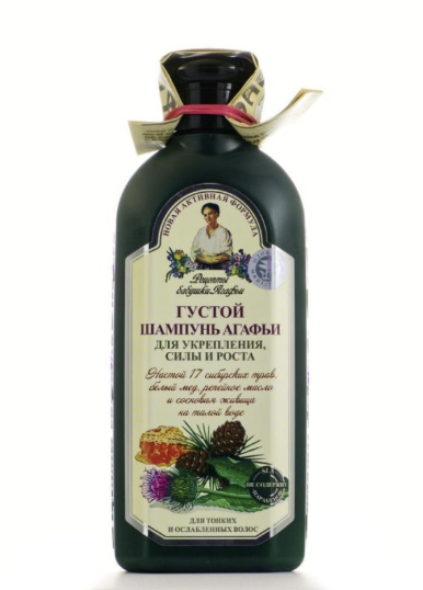 Шампунь Рец.баб.Агафьи Густой для укрепления, силы и роста волос 350мл  8582