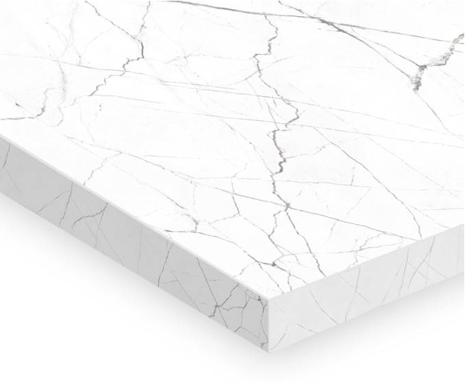 Столешница прямая ДСП влагостойкая Кристалл белый 3509 PE 2420*600*38 