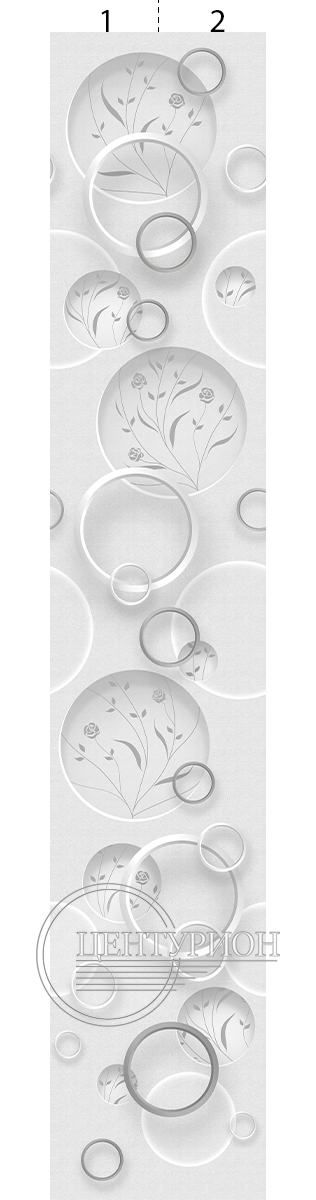 Панель ПВХ 0,25*2,7 м №407 Орбиты хром (лак) К (комп-кт 2 шт)