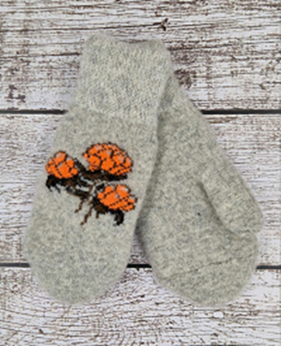 Варежки шерстяные "Морошка" жен. 300102