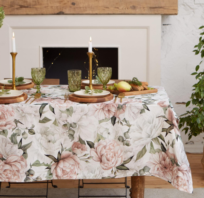 Скатерть ЭТЕЛЬ Пионы 149*180см 100% хл саржа 5376619