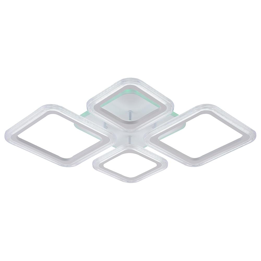 Люстра 09826/2+2СLI PR WT белый 84W+8W LED RGB 3000-6500K d710 ПДУ(ИК) диммер