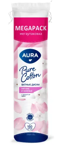 Диски ватные AURA 150 шт. 03471/6355/13117/58581