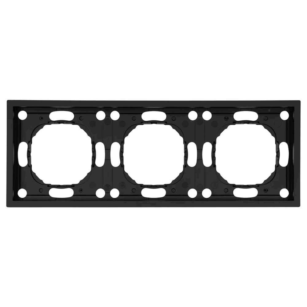 Рамка 3-м Эмили, PFR00-5003-05, черный уголь, soft touch *49860