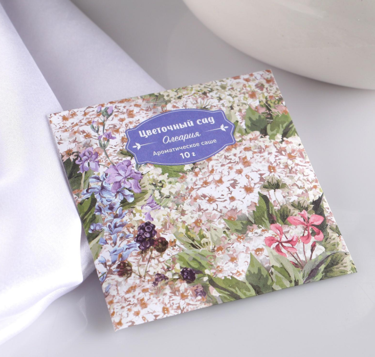Аромасаше "Цветочный сад" олеария 10г 10*10,5 см 4879922