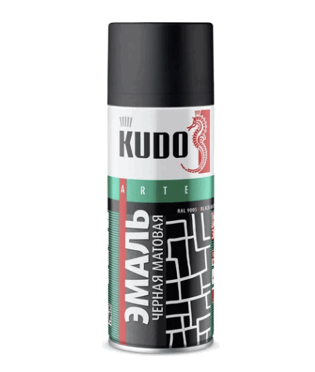 Эмаль универс. KUDO черная матовая 520мл 0,27кг 1102