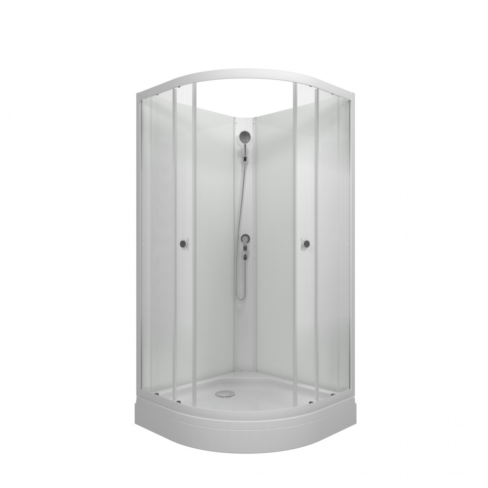 Кабина душевая Лайт 90*90 А (для ДН1 без крыши) (6 мест+сифон D90)