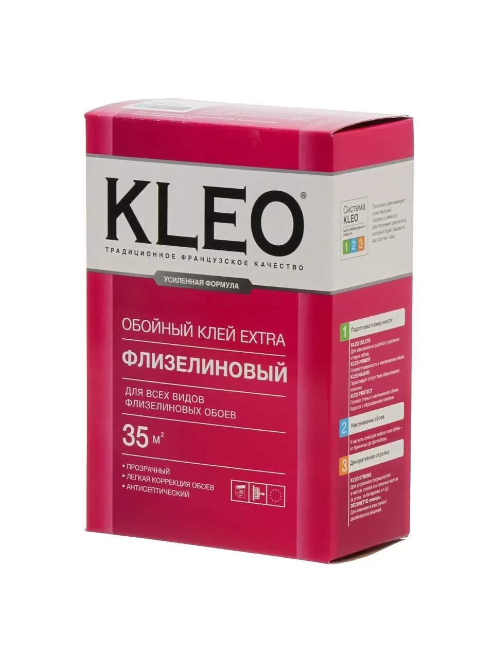 Клей KLEO Extra 35 для флизелиновых обоев, сыпучий (240гр) Клей KLEO Extra 35 для флизелиновых обоев, сыпучий (240гр)
