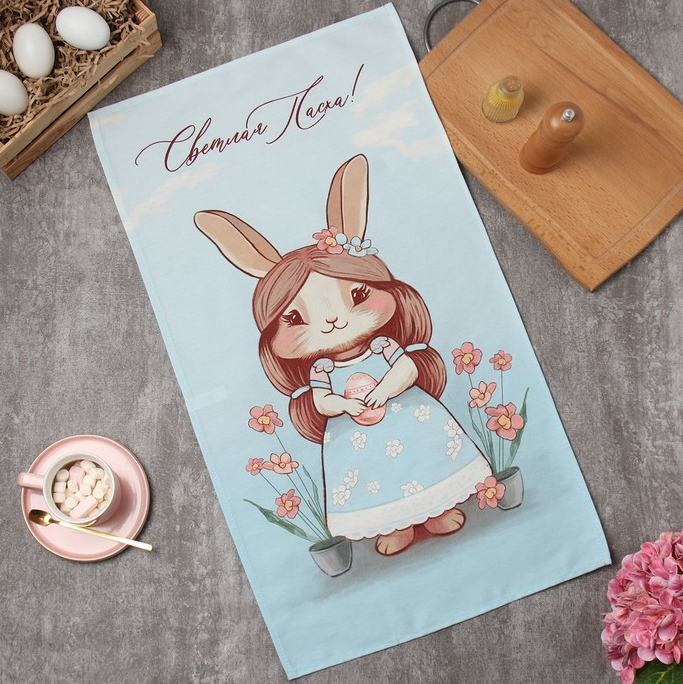 Полотенце "Этель" Светлая пасха 40*73см 100% хл, саржа  10226799