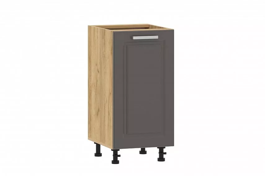 Тумба кухонная 100.01 400 "Вокс" (Софт Графит, Дуб Крафт Золотой) без столешницы