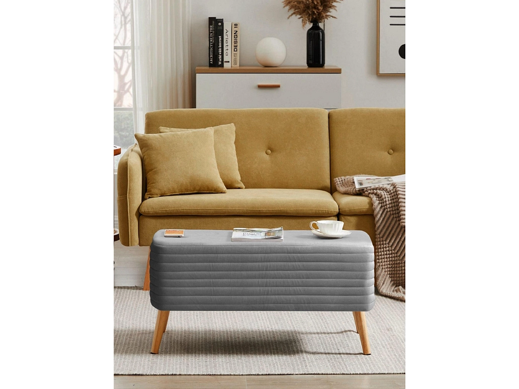 Банкетка А9ГС Горизонт. Стежка /широкая/ №25 серый