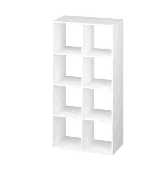 Стеллаж "Ник-3" 8 ячеек 709*301*1400 Белый снег