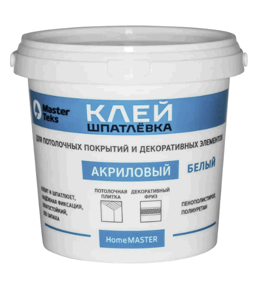 Клей-шпатл. MasterTeks HomeMaster акрил. д/потол.покр. и декор.элемен. 1,7кг белый