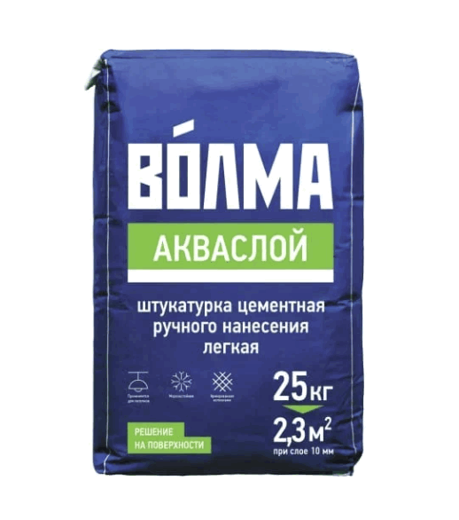 ВОЛМА цементно отделочная штукатурка Акваслой 25 кг