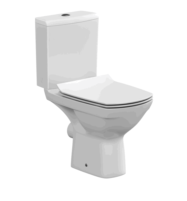 Унитаз-компакт CARINA NEW CLEAN ON 011 3/5, кр.дюр. slim lift, easy-off, белый