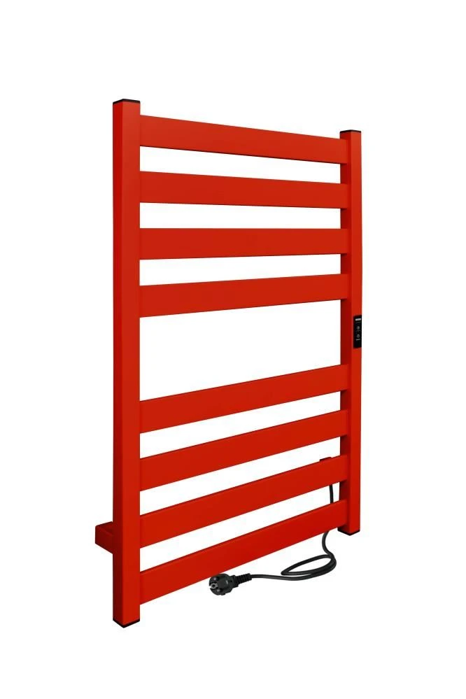 **Полотенцесушитель Oktava Slim 5 (electro) 80/50 (таймер, скр.монтаж, унив.подкл.R/L, Electric Red)
