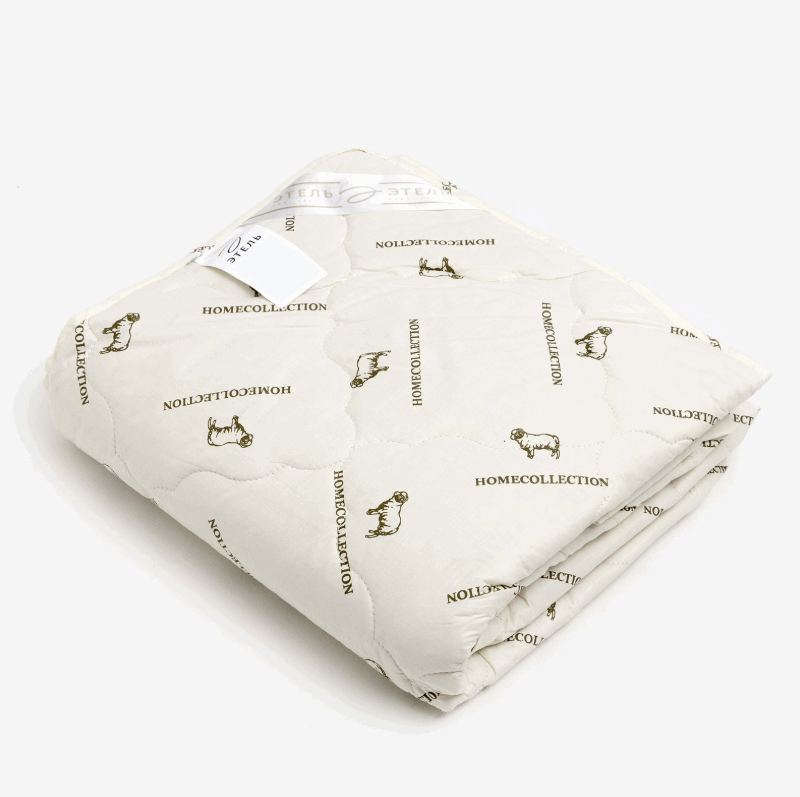 Одеяло Овечья шерсть евро тик 300гр (Classic Plus)