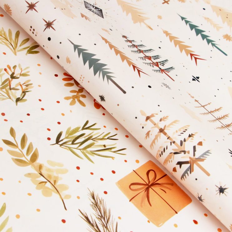 Бумага упак Подарок глянец 2-х стор. 70*100 см 10549236