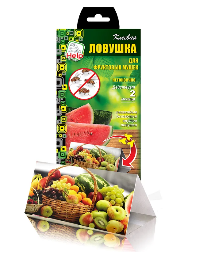 HELP Ловушка  клеевая д/фруктовой мушки  2 шт.