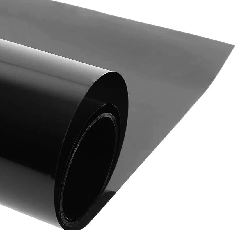 Клеенка силиконовая Dekorelle 126B черный глянец толщина 0,8мм 0,8*20м