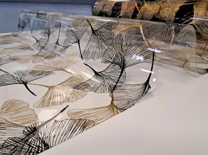 Клеенка силиконовая Dekorelle 239-G золото прозр.фон 0,6*20м