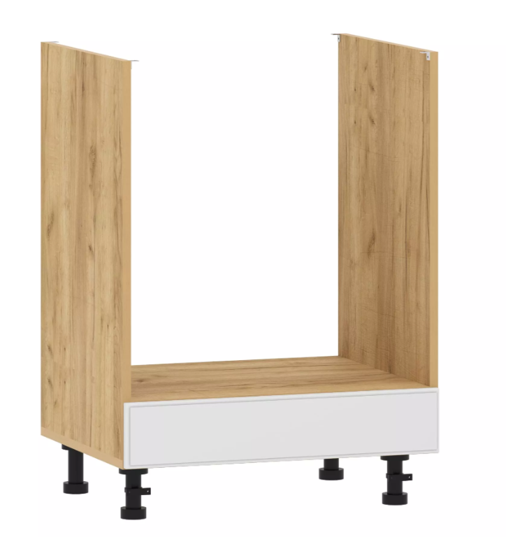 Тумба кухонная для техники "Вокс" 100.10 600 (Меренга, Дуб Крафт Золотой) без столешни