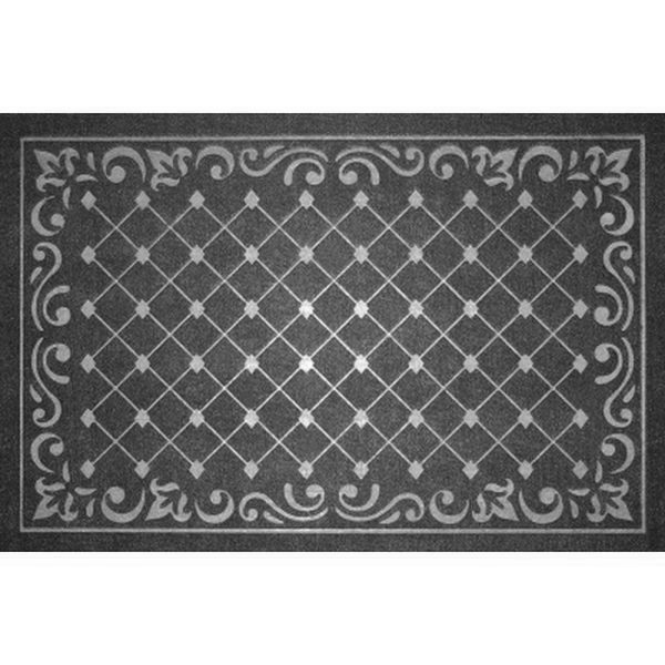 Коврик влаговпитывающий, 45*75 см. "Ромбы" черный