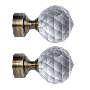 *Наконечник 16мм ковка люкс золото кристалл