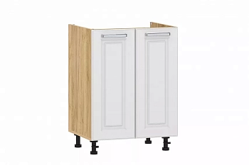 Тумба под мойку "Вокс" 100.04 600 (Меренга, Дуб Крафт Золотой) без столешницы