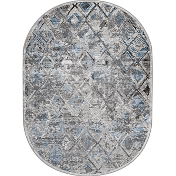 Ковер ROMA 1,25*1,80 37910A BLUE FLS / BEIGE FLS овал