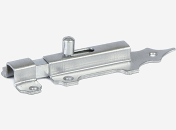 *Задвижка-шпингалет Делга №2 средняя 120мм серебро