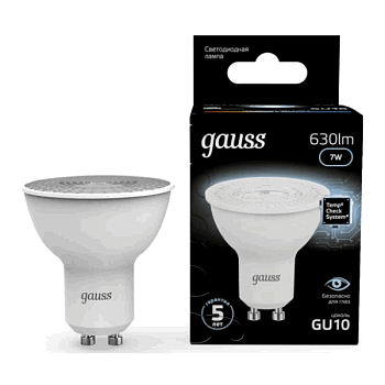 Лампа св/диод. Gauss MR16 7W 4100K GU10